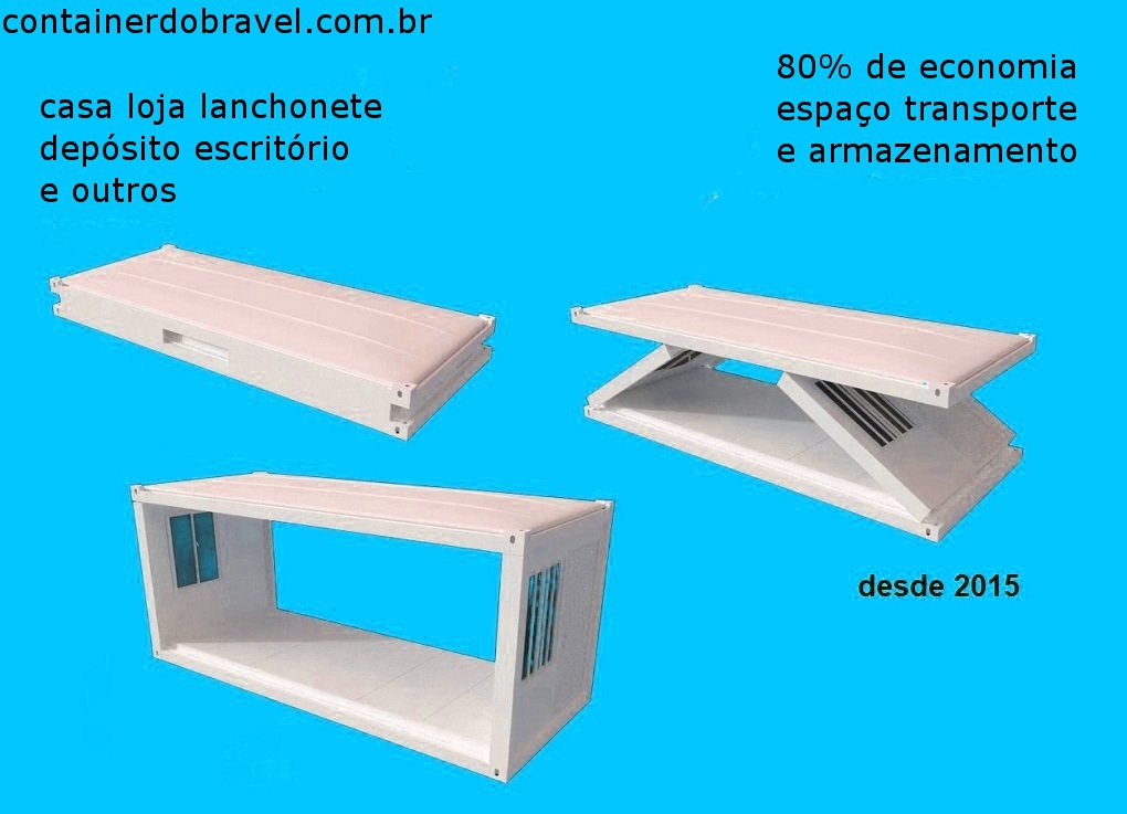 Container dobrável para transporte seguro e armazenamento inteligente.